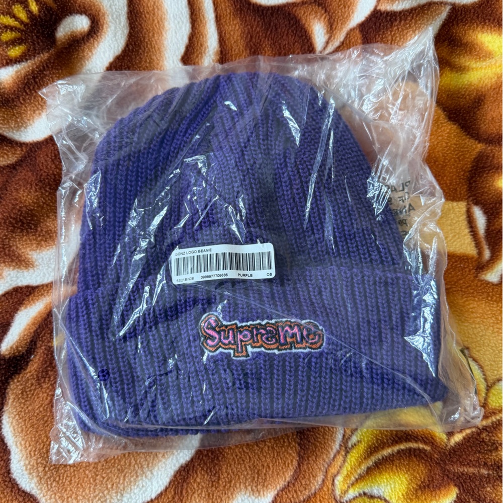 Supreme Purple Knit Hat
